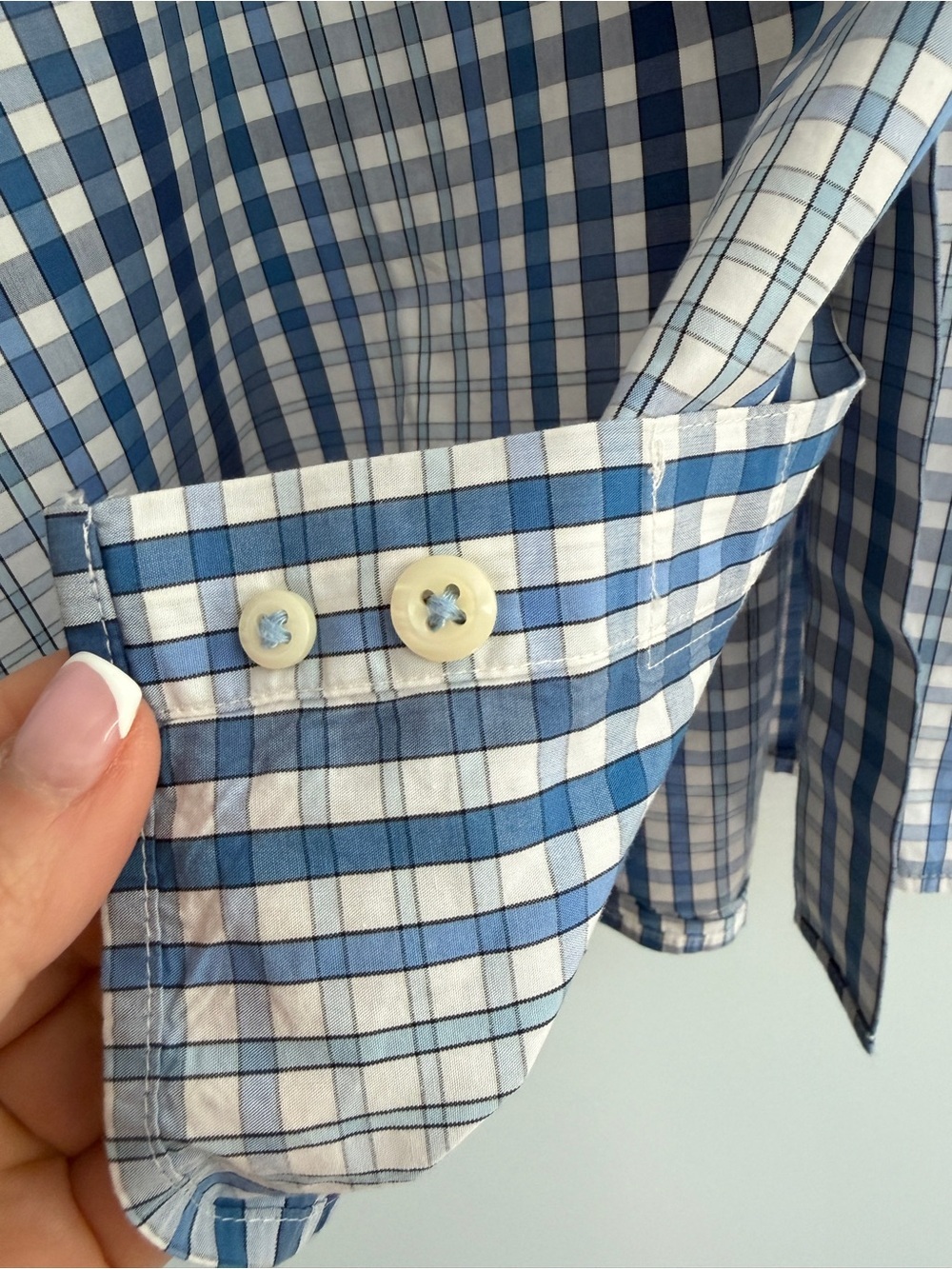 Peter Millar Blue Check XXL Button Down Collared Long Sleeve EUC - Picture 5 of 11